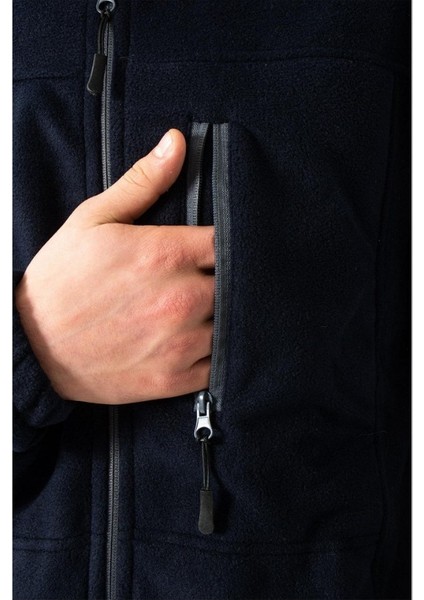 Lüks Tam Fermuarlı 3 Cepli Polar Lacivert (300GR/M2) fiyatları