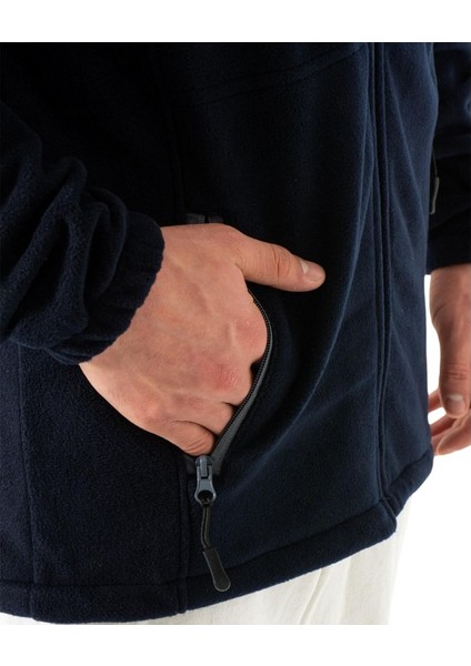 Lüks Tam Fermuarlı 3 Cepli Polar Lacivert (300GR/M2) modelleri