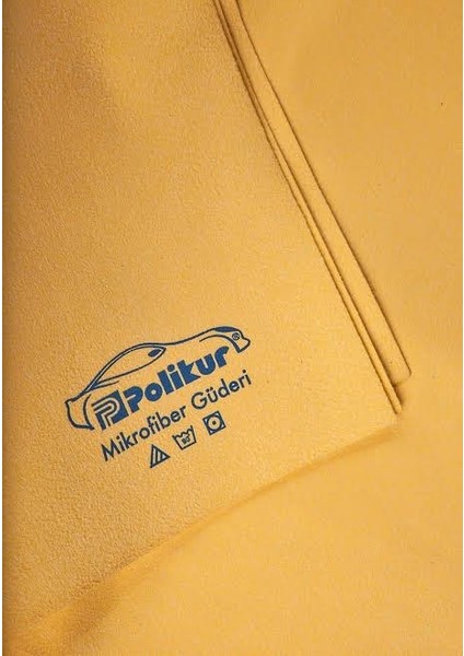 Orjinal Polikur Mikrofiber Güderi Hardal 3219 Büyük Boy 55X70 cm Profesyonel Oto Kurulama Bezi ve Cam Bezi
