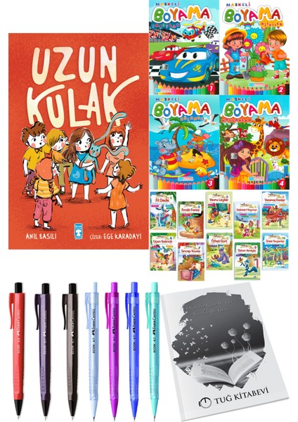 Uzun Kulak ve 4'lü Maskeli Boyama 10'lu Hikaye