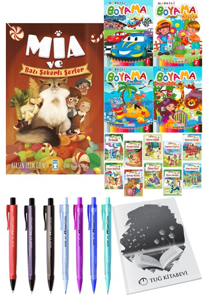 Mia ve Bazı Şekerli Şeyler ve 4'lü Maskeli Boyama 10'lu Hikaye