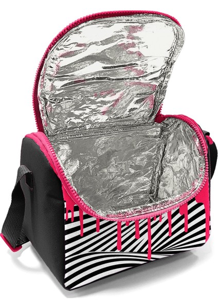 Pembe Siyah Beyaz Desenli Thermo Beslenme Çantası 22778 fırsatları
