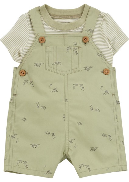 Erkek Bebek Salopet Set 2'li Paket