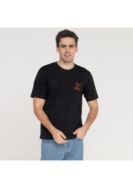 Erkek Gögüs Logo Baskili %100 Pamuk Tisört - Walk
