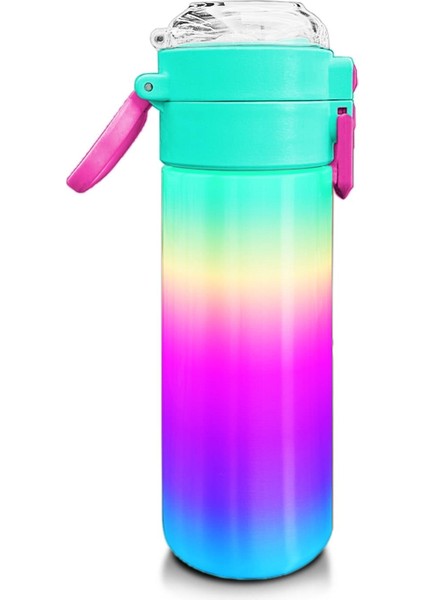 Kids Renk Geçişli Desenli Pipetli ve Direkt Içim Çelik Termos 500 ml 31924 fiyatları
