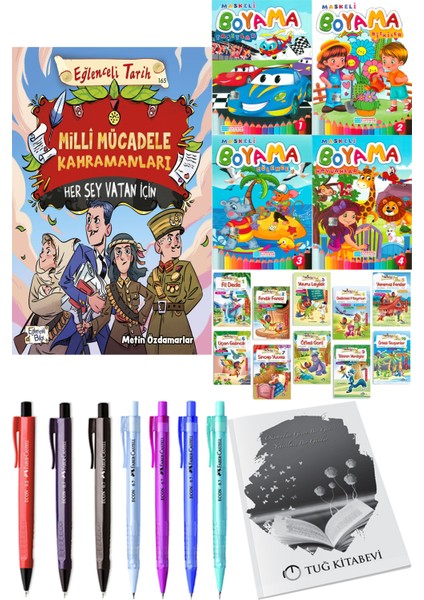 Milli Mücadele Kahramanları ve 4'lü Maskeli Boyama 10'lu Hikaye