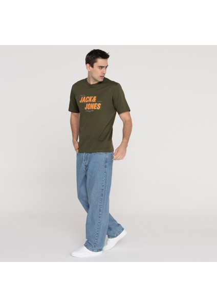 Erkek Gögüs Logo Baskili %100 Pamuklu Tisört - Stars fiyatları