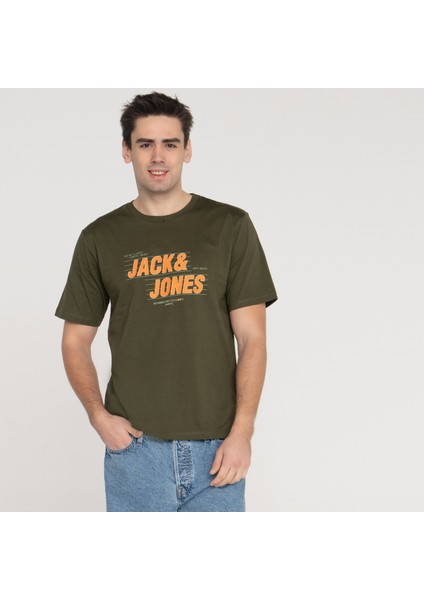 Erkek Gögüs Logo Baskili %100 Pamuklu Tisört - Stars modelleri