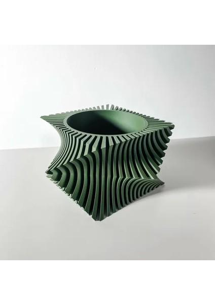 Kesik Geometrik Tasarımlı Modern Vazo