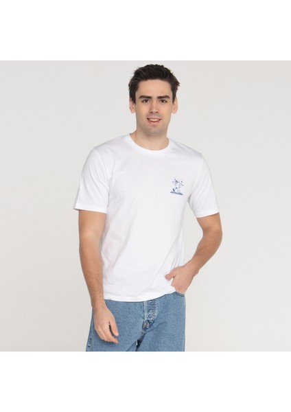 Erkek Gögüs Logo Baskili %100 Pamuk Tisört - Walk
