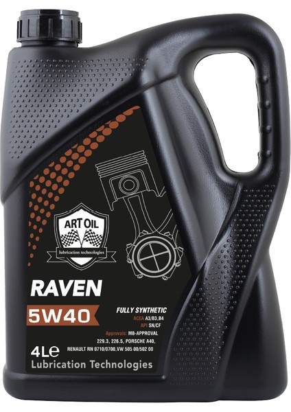 Raven 5W40 Benzin&Dizel%Lpg'li Tüm Araçlar İçin Motor Yağı 4 Litre (2025 Üretim)