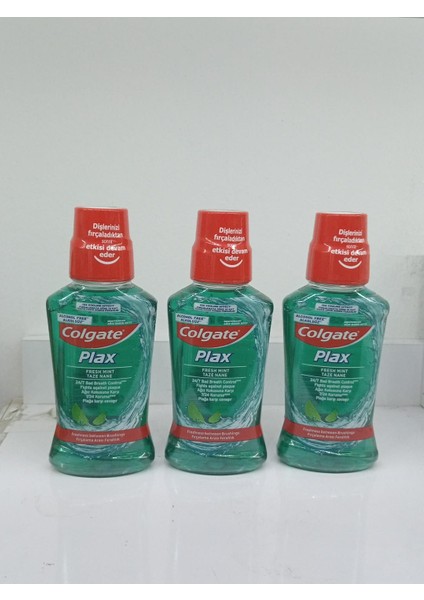 Plax Ağız Suyu 250 ml Nane Ferahlığı 3 Adet