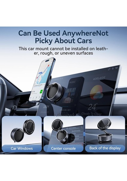 Magsafe Telefon Tutucu Tüm Yüzeylerle Uyumlu Vakumlu Sökülebilir 360 Oynar Başlıklı Üniversal Telefon Tutucu Cam-Ayna-Torpido-Mutfak-Ofis Her Yerde Kullanılabilen fırsatları