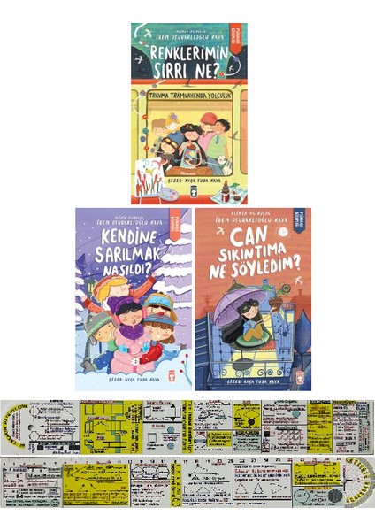 Renklerimin Sırrı Ne / Kendine Sarılmak Nasıldı / Can Sıkıntıma Ne Söyledim 3 Kitap Set (Matematik Öğreten Cetvel)