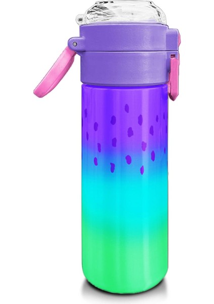 Kids Mor Lila Renk Geçişli Pipetli ve Direkt Içim Çelik Termos 500 ml 31850 fiyatları