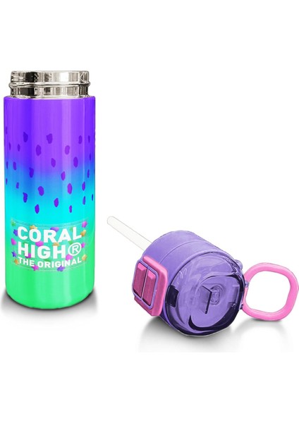 Kids Mor Lila Renk Geçişli Pipetli ve Direkt Içim Çelik Termos 500 ml 31850 fırsatları