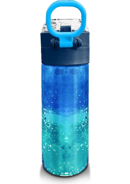 Kids Lacivert Mavi Kurt Desenli Pipetli ve Direkt Içim Çelik Termos 500 ml 31945 modelleri