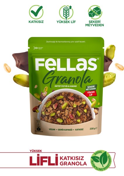 Granola - Antep Fıstığı & Kakao (200g)