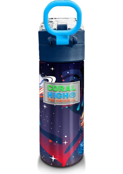 Kids Saks Mavi Astronot Desenli Pipetli ve Direkt Içim Çelik Termos 500 ml 31933 modelleri
