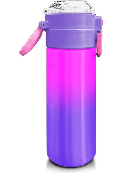 Kids Mor Renk Geçişli Desenli Pipetli ve Direkt Içim Çelik Termos 500 ml 31963 fiyatları