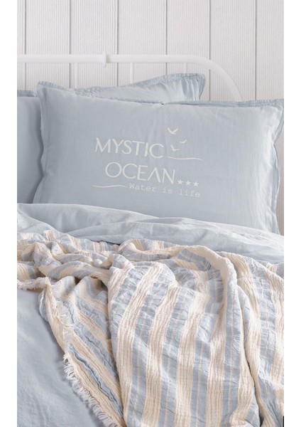 Iyi Geceler Istanbul Mystıc Ocean Pikeli Nevresim Takımı Aqua