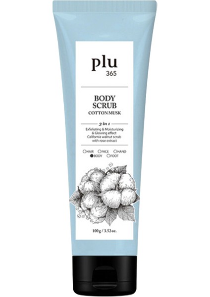365 Body Scrub Cotton Musk 100GR - Pamuk Çiçekli Vücut Peelingi