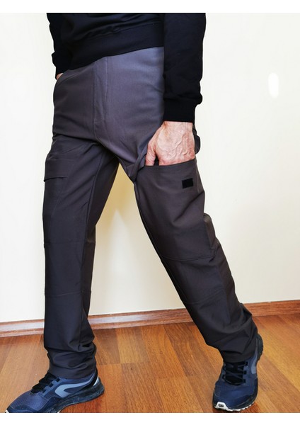 Erkek Antrasit Kargo Cepli Lastikli Bel Pantolon 2049-03 fırsatları