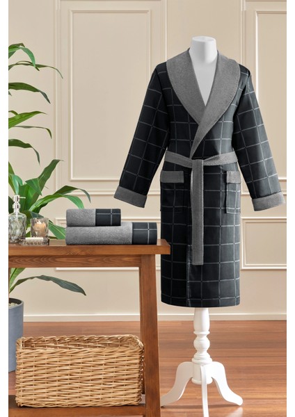 Nera Maskülen Şal Yaka Bornoz L - Gri fiyatları