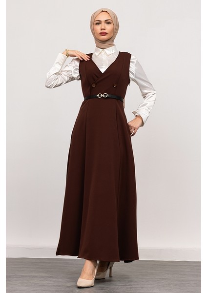 Erves Düğmeli Jile 1399 - Kahve