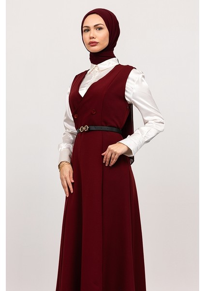 Erves Düğmeli Jile 1399 - Bordo fiyatları