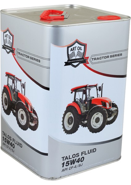 Talos 15W40 Traktör Yağı (9lt) Metal Teneke Kutu Biçerdöver Yağı Dizel Motoryağı