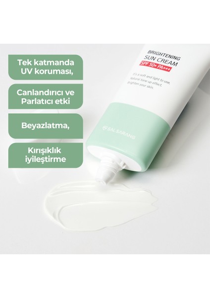Brightening Sun Cream SPF50 Güneş Kremi Eşitleyici Yüksek Koruma Kore 40ml