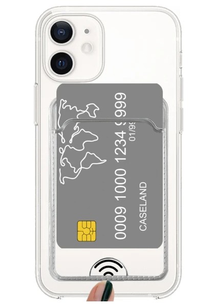 Apple iPhone 13 Darbe Emici Kredi Kart Girişli Slikon Özel Tasarım Kılıf