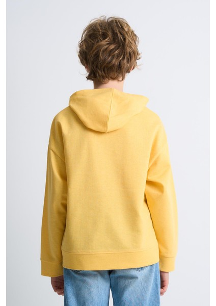 Alexandergardı Kanguru Cepli Baskılı Kapüşonlu Çocuk Sweatshirt