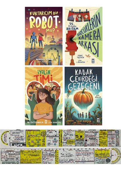 Kurtarıcım Bir Robot Mu / Sözcüklerin Kamera Arkası / İyilik Timi / Kabak Çekirdeği Gezegeni 4 Kitap Set