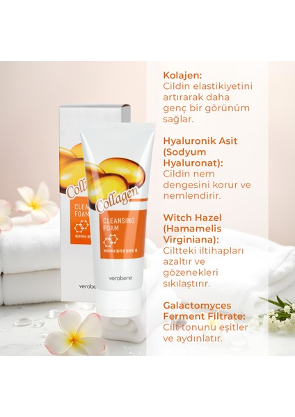 Cleansing Foam Collagen Derin Yüz Temizleyici Nemlendirici Yüz Temizleme Jeli Kore 150ml fırsatları