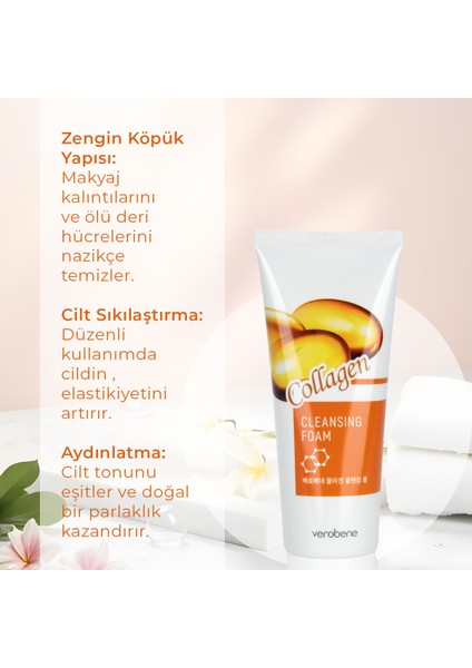 Cleansing Foam Collagen Derin Yüz Temizleyici Nemlendirici Yüz Temizleme Jeli Kore 150ml indirimleri