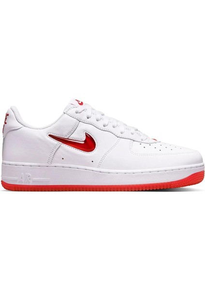 Air Force 1 Low Retro Leather Sneaker Hakiki Deri Erkek Günlük Spor Ayakkabı Beyaz Kırmızı