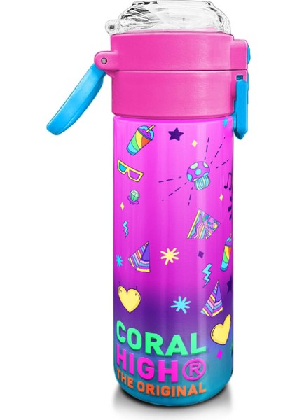 Kids Pembe Turkuaz Kulaklık Paten Desenli Pipetli ve Direkt Içim Çelik Termos 500 ml 31955 fiyatları