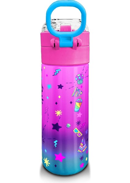 Kids Pembe Turkuaz Kulaklık Paten Desenli Pipetli ve Direkt Içim Çelik Termos 500 ml 31955 modelleri