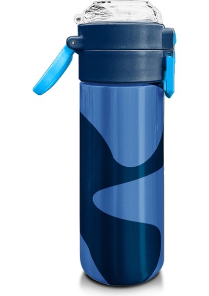 Kids Lacivert Mavi Desenli Pipetli ve Direkt Içim Çelik Termos 500 ml 31888 fiyatları