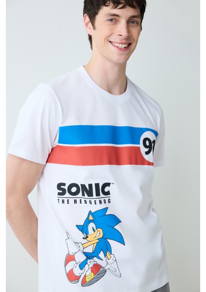 Sonic Şortlu Çok Renkli Pijama Takımı