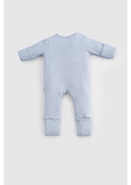 Kendinden Patikli ve Eldivenli Kapitone mavi Bebek tulumu fiyatları