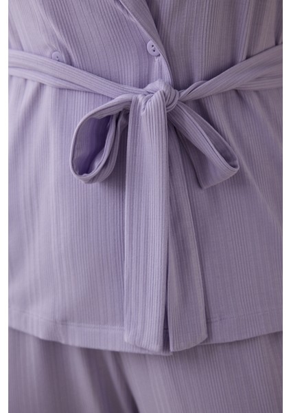 Lana Lila Pantolon Pijama Takımı