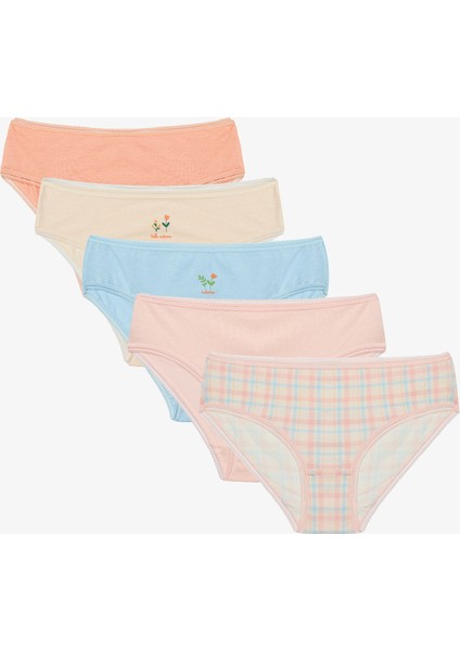 Kız Çocuk Autumun 5li Çok Renkli Slip Külot