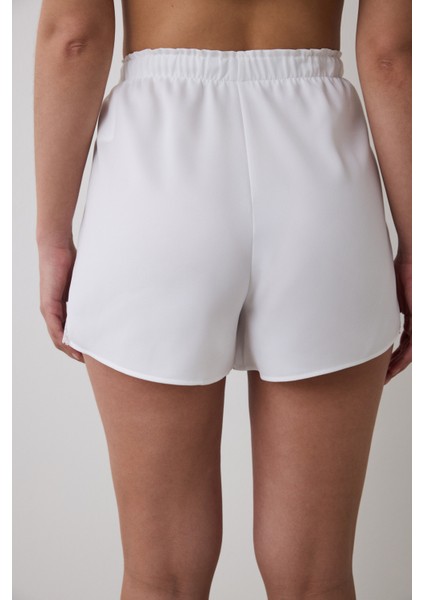 Bridal Delicate Saten Kırık Beyaz Şort Pijama Altı