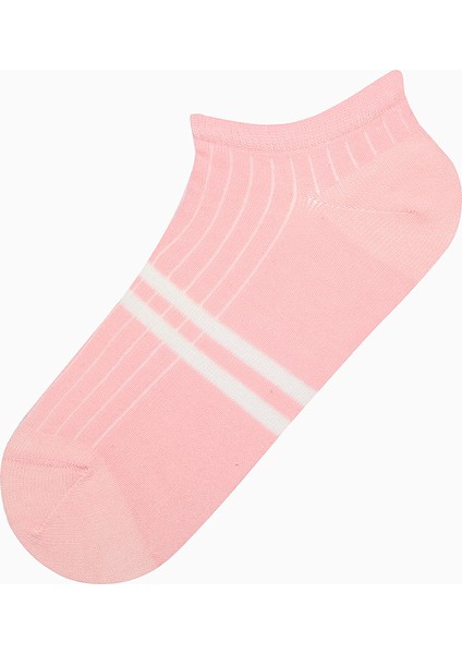 Ribbed Stripe Pembe Mavi 5li Patik Çorap fiyatları