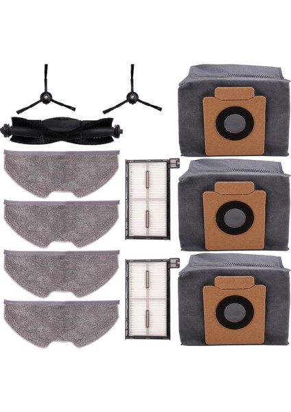 X8 Pro Robot Yedek Parçaları Ana Silindir Fırça Hepa Filtre Paspas Pedi Bez Toz Torbası Aksesuarları (Yurt Dışından)