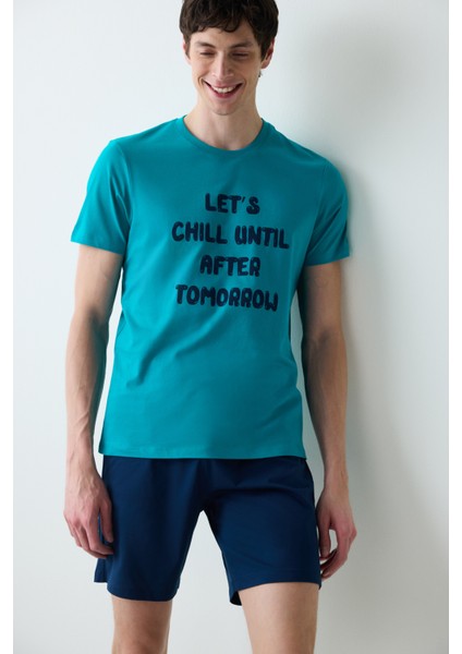 Chill Çok Renkli Şortlu Pijama Takımı