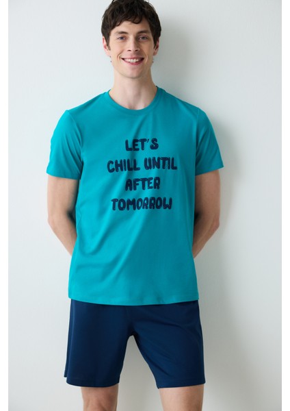 Chill Çok Renkli Şortlu Pijama Takımı